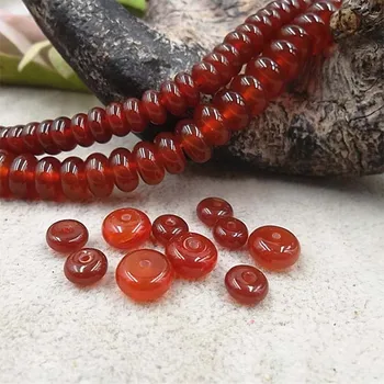 

20pcs/lot European Red Agates Stone Charms Beads 6mm 8mm Round Necklace Bracelets Septum Beads DIY Jewelry Making Accessories