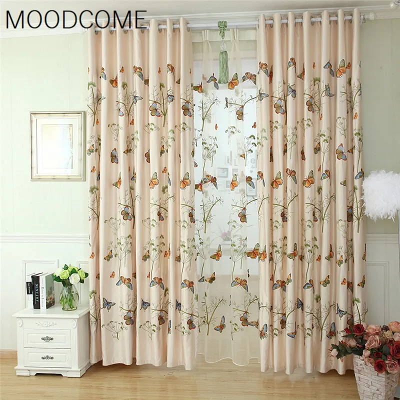 The High Grade Curtains For Living Room Butterfly Garden Curtains
