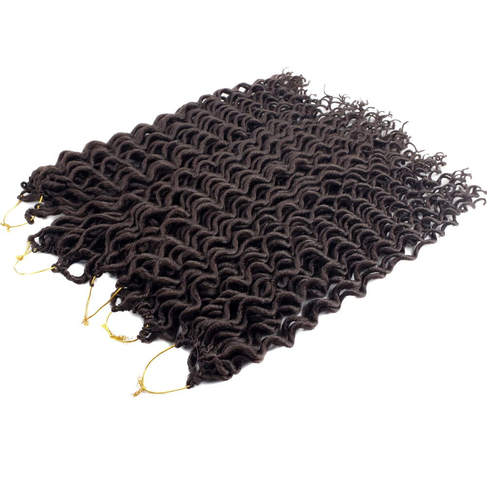 Sallyhair 24 18 дюймов американского африканского Faux locs CURLY, на крючках, косички, чёрный; коричневый синтетические косички, волосы для наращивания на самых лучших брендов