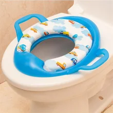 Экологичное детское мягкое сиденье для унитаза, детский тренажер с ручкой, помощник для горшка, коврик для унитаза для ребенка