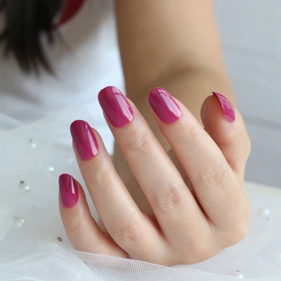 Новые 24 шт. очаровательные модные конфетные овальные декоративные накладные ногти Длинные круглые мягкие розовые P01X - Цвет: 563X