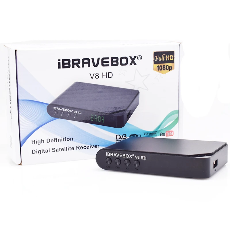 IBRAVEBOX V8 HD DVB-S2 спутниковый ТВ ресивер декодер Полная поддержка HD 7 резких перемен температуры Италия Испания арабский CCCam через USB RT5370 wi-Fi антенн