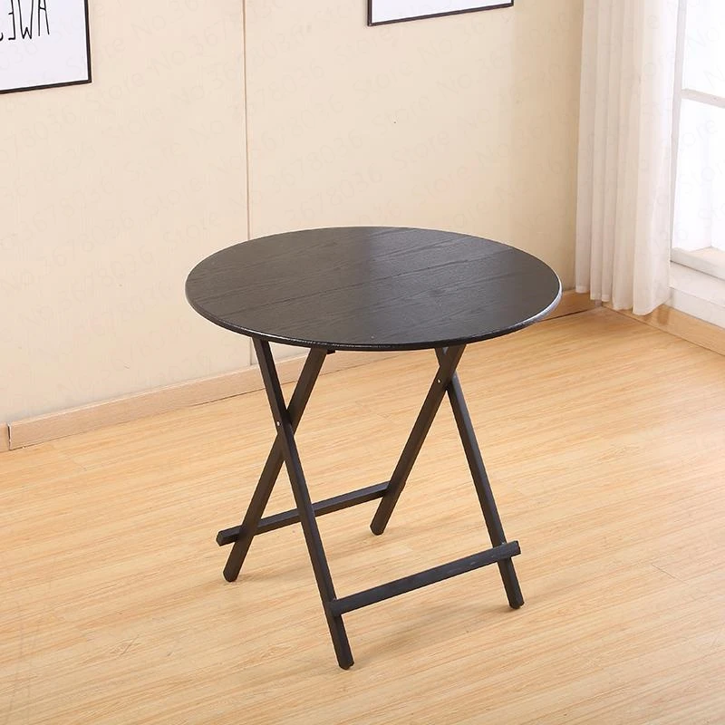 0% складной стол домашний стол простой открытый стол для киоска маленькая Квартира круглый рис портативный маленький балкон обеденный стол