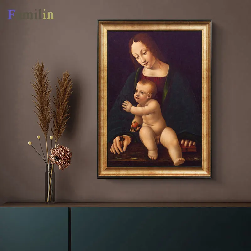 Leonardo Da Vinci-леди с Ermine холст печать постер, классические картины, плакаты на стену для гостиной домашний декор