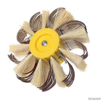 

Shaft Mounted Sisal Emery Cloth Bristle Grinding Buffing Brush Polishing Wheel