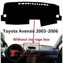 TAIJS крышка приборной панели автомобиля для Toyota Avensis левый руль Авто приборной панели коврик для Toyota Avensis без коробки для хранения 2003-2006