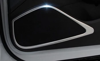 

Stainless Steel Car Door Speaker Sound Cover Trim Car Audio Strip Horn Label Circle For Audi A3 2014-2016 Accessory Car Styling