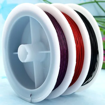 

10Roll/Lot Steel Wire 0.38 mm Mix Colors Jewelry Making CHIC