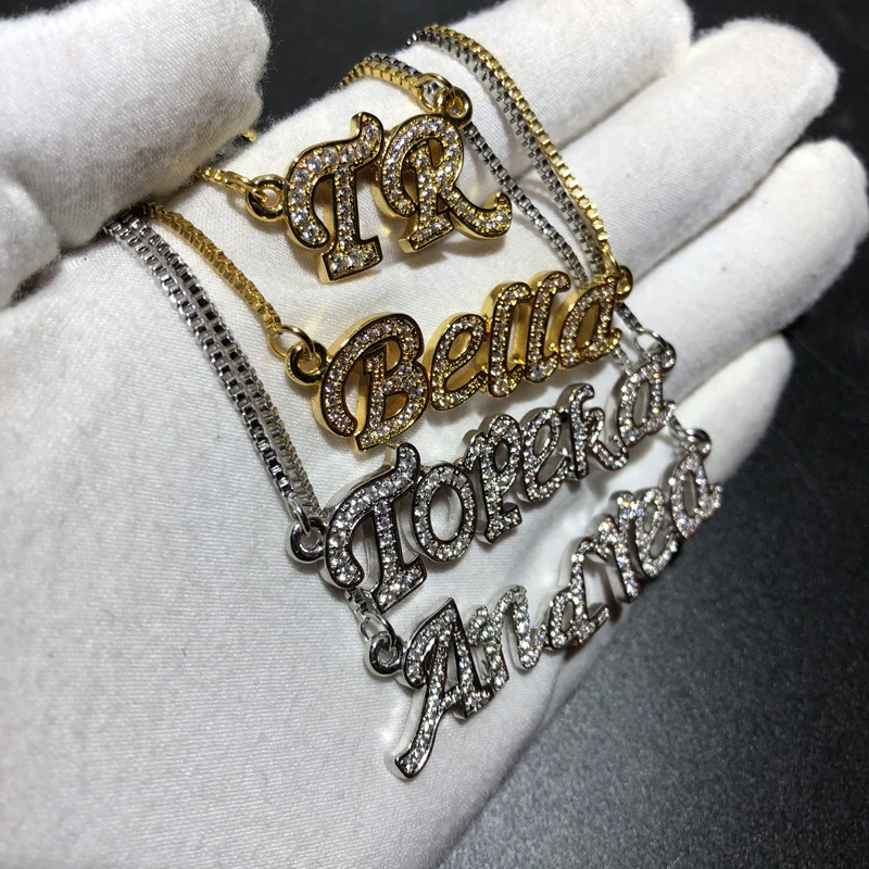 

Custom iced name pendant female jewelry