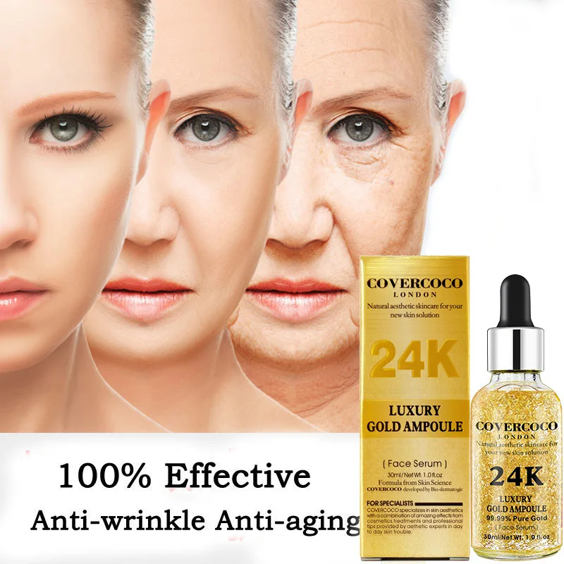 24K Gold Essence Revitalizing Nourishing Brightening Skin Color Water Facial Nursing Liquid | Красота и здоровье
