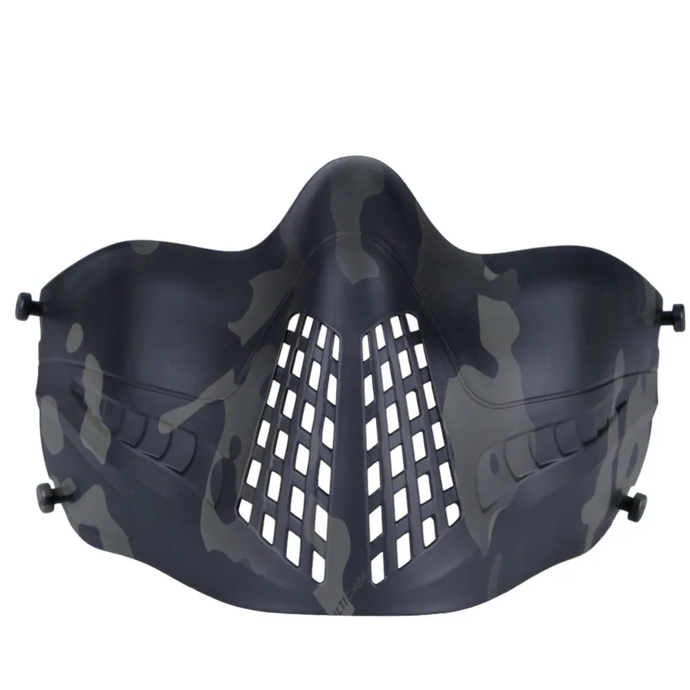 Тактический Пейнтбол Маска на пол-лица воздушные маски Свет Вес в стиле милитари сетка Регулируемый защитный CS игровая Маска 6 цветов