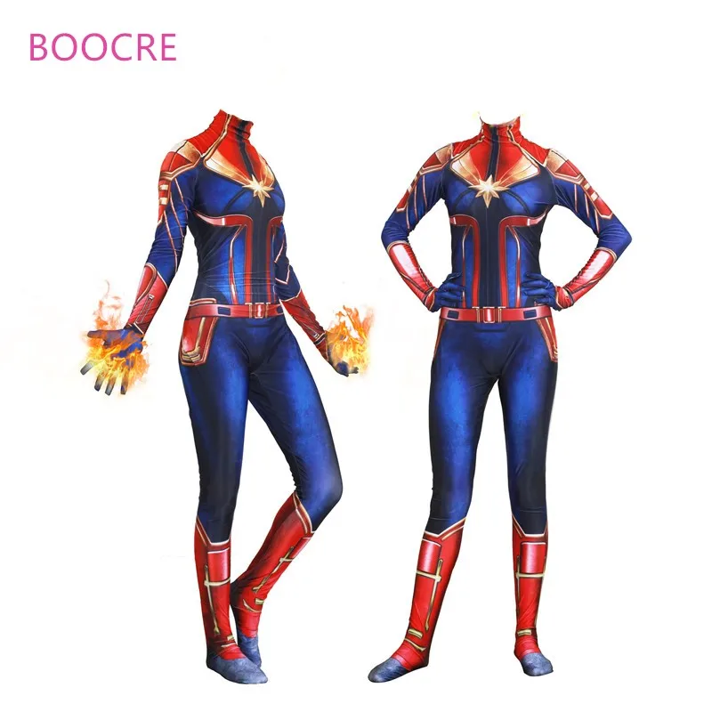 

3D Digital Printing Halloween Marvel Ms. Movie Edition Surprise Captain Cosplay Siamese Tights Playing Costume BOOCRE