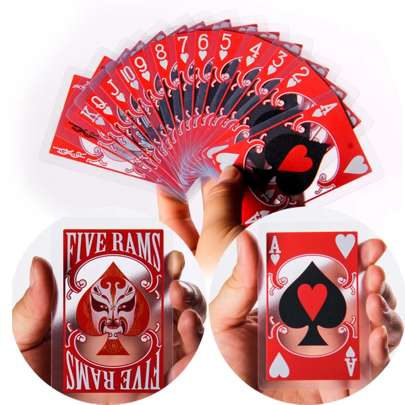 

PVC Plastic Playing Cards Creative Waterproof Washable Face Transparent Flying Card Personality Poker
