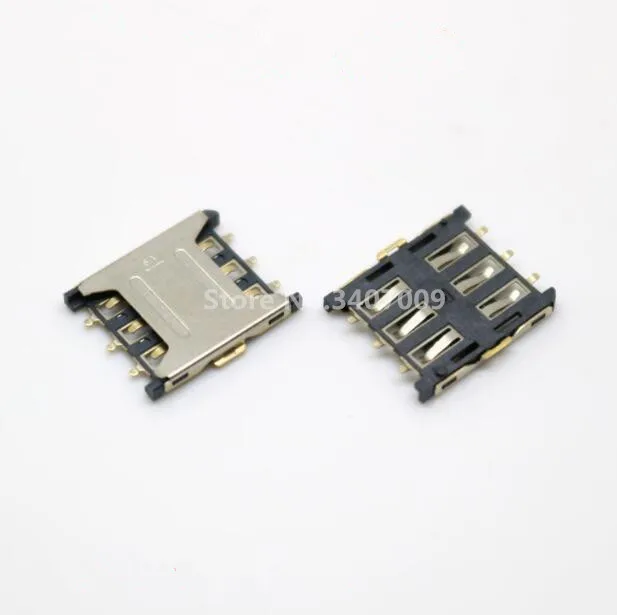 

Free shipping 20PCS Nano-SIM card holder Plug Type 6PIN mini sim card socket nano sim card connector best quality.