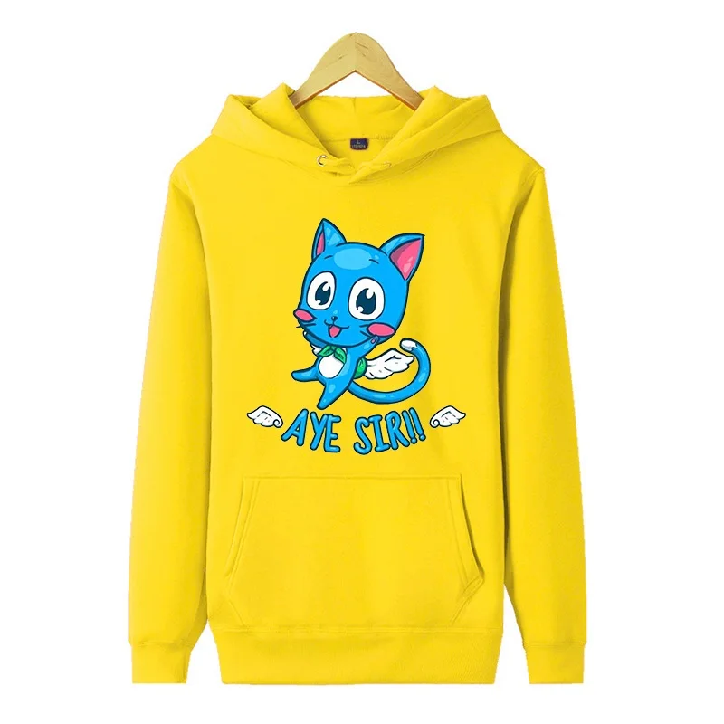 

High-Q Unisex Anime Cos Fairy Tail Happy Hooded Hoodie Jacket Coat Pullover