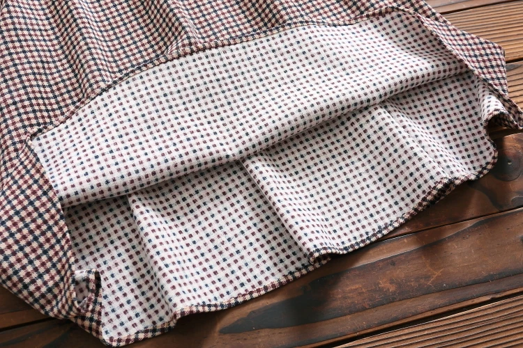 Najtaniej Styl mori girl moda sukienka w kratę 2019 wiosna nowy nabytek sztruks z długim rękawem sukienka vintage dla kobiet