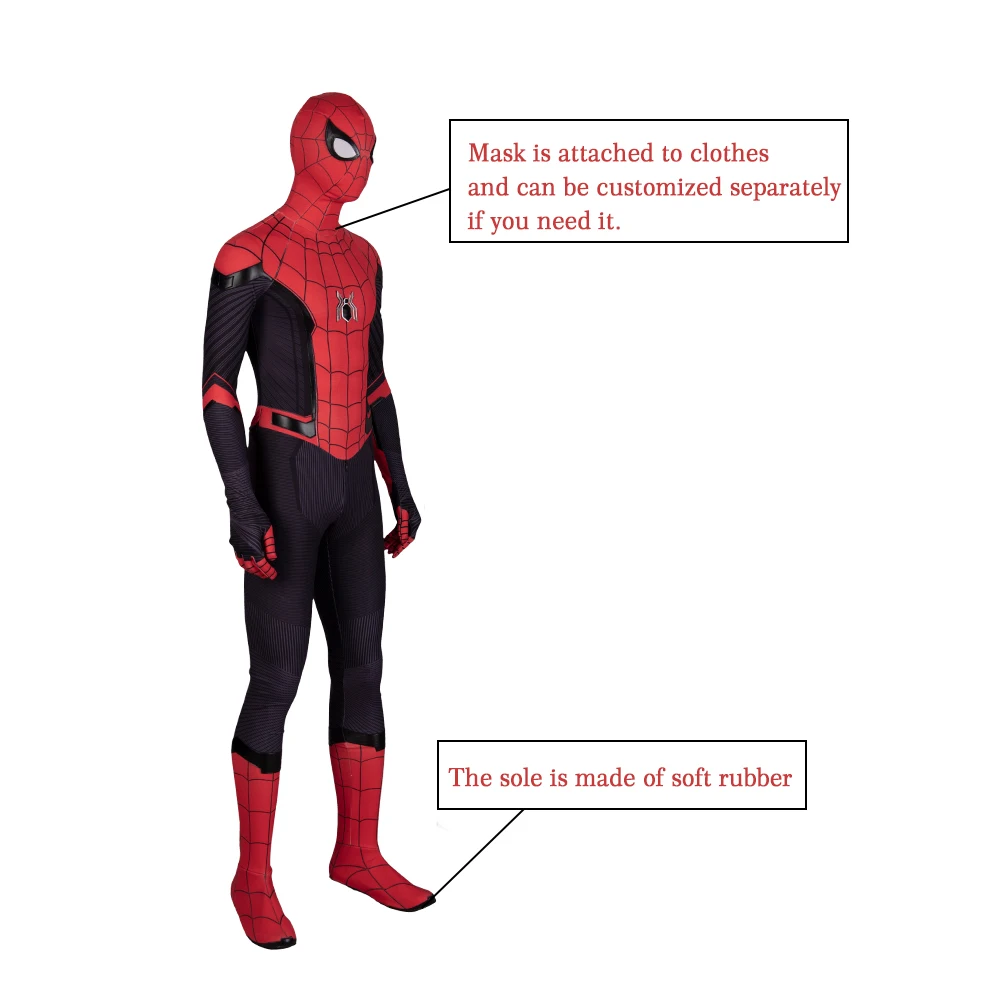 

Quality Spider Man Far From Home Halloween Costume Spiderman Cosplay Men's Zentai Suit