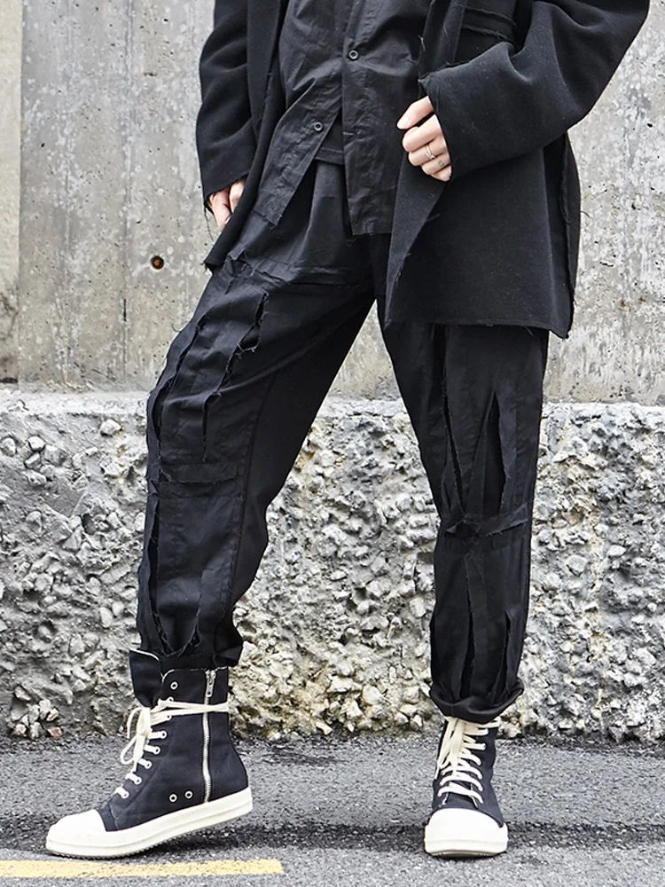 Men Japan Style Streetwear Hip Hop Harem Trousers Male Loose Punk