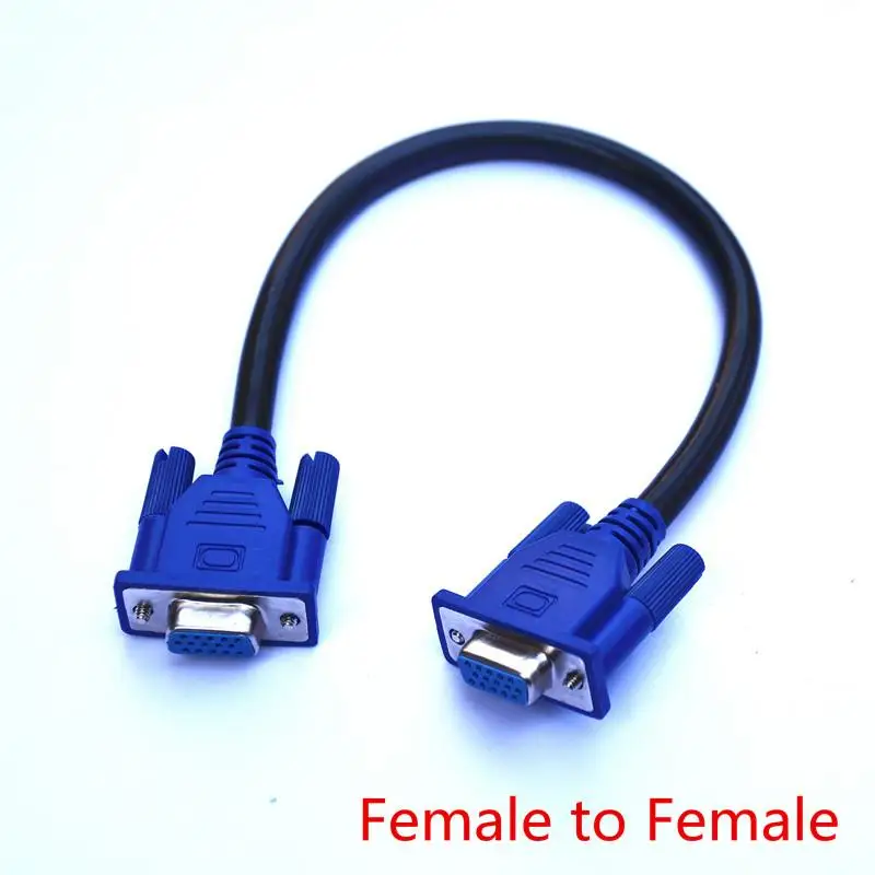 Короткий видеокабель 25 см 0 м HD15Pin VGA D Sub кабель Папа папа m/M мама и Мама RGB для