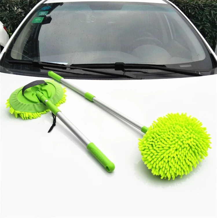 Chenille Car Wash Mop with Adjustable Handle Auto Cleaning Brush Window