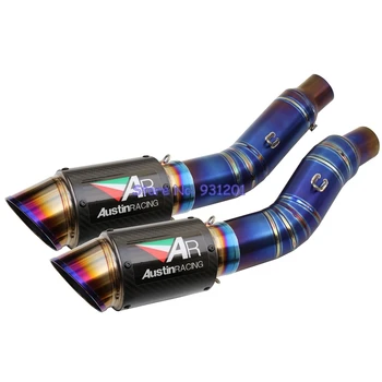 

Motorcycle for Kawasaki Z1000 Exhaust Pipe Muffler System Titanium Alloy Connect Mid Link Pipe and AR Exhaust Muffler Pipe Leak