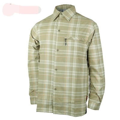 

2019 Men Fishing Shirt Men Plaid Shirts LS Fast Dry UPF30 Breathable Sports Outdoor Men Hiking Shirt Plus Size L- 2XL Promotion