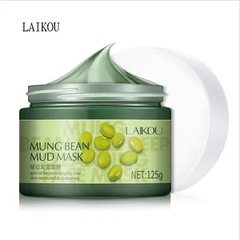 

mung bean mud mask 125g mild cleansing moisturizing oil controlPeeling Acne Blackhead Treatment Remover Contractive Pore White