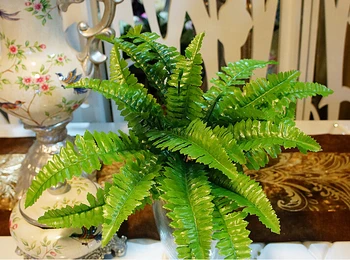 

Fake Persian Leaf Bunch 5Pcs 30cm/11.81" Fake Green Plant for Home Showcase Xmas Wedding Party Artificial Decorative Greenery