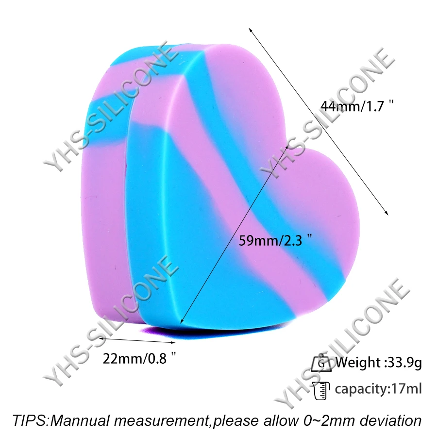 1 шт антипригарный нож в форме сердца силиконовая, восковая емкость силиконовый чехол контейнер для хранения бутылки для масла воск Dab инструмент извилистый е сигалреты
