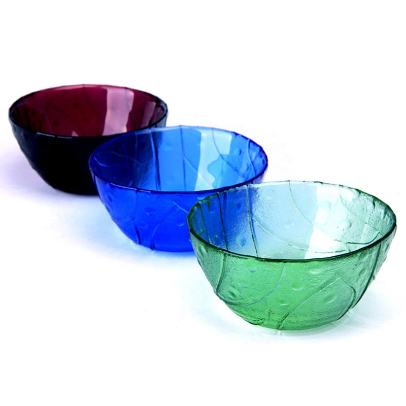

1pcs 200ml Salad Bowl Stained Glass Kitchen Bowl Simple Delicate Sparkling and Translucent Kitchenware tableware