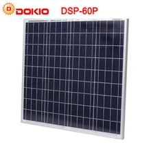 DOKIO Brand 60W 18 Volt Solar Panel 10A 12/24 Volt Controller 60 Watt Solar Panels usb celdas fotovoltaicas policristalinas