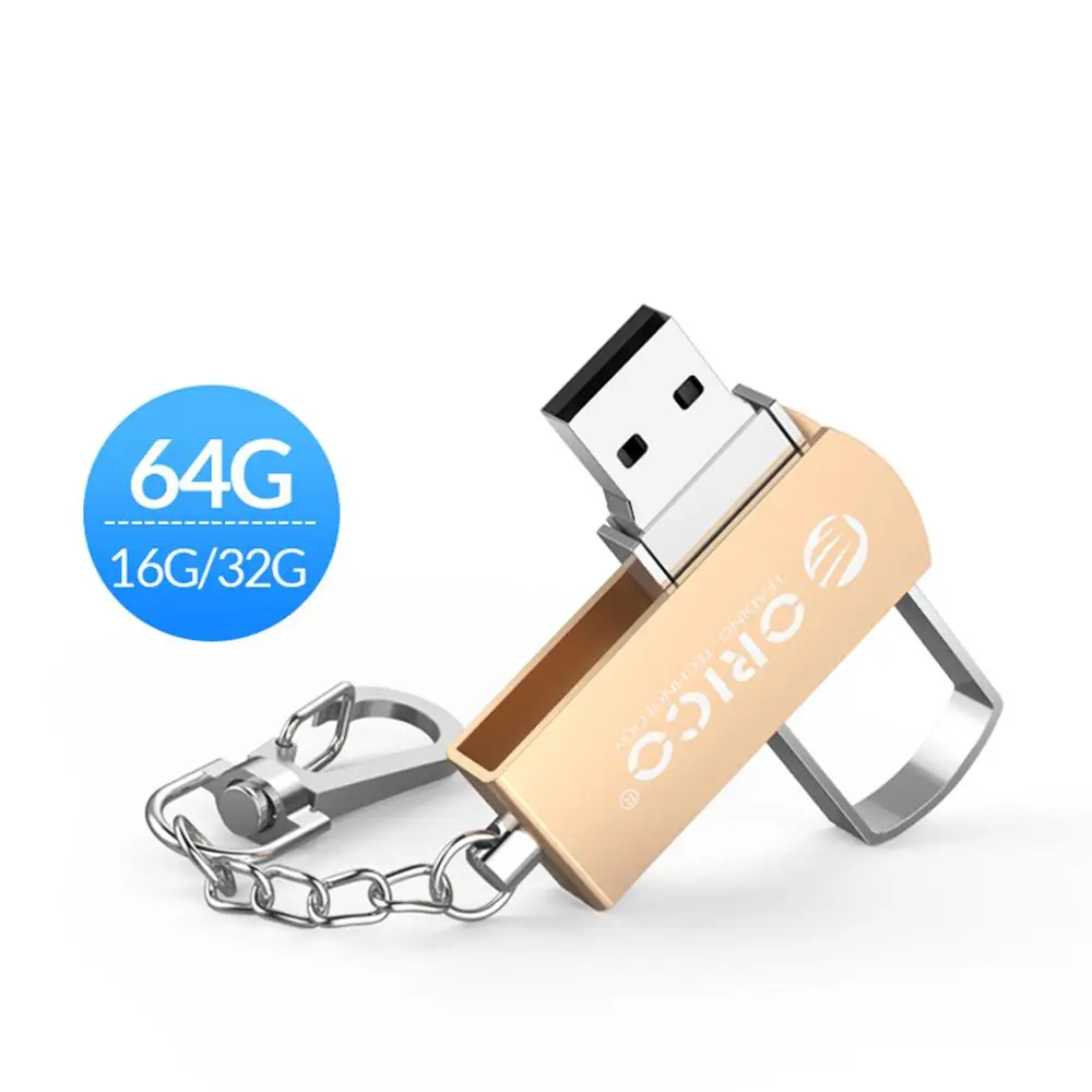 ORICO USB флеш-накопитель 64 ГБ 32 ГБ 16 ГБ USB 2,0 металлическая флеш-память USB накопитель Флэш-Диск флеш-диск USB 2,0 - Цвет: Rose Gold