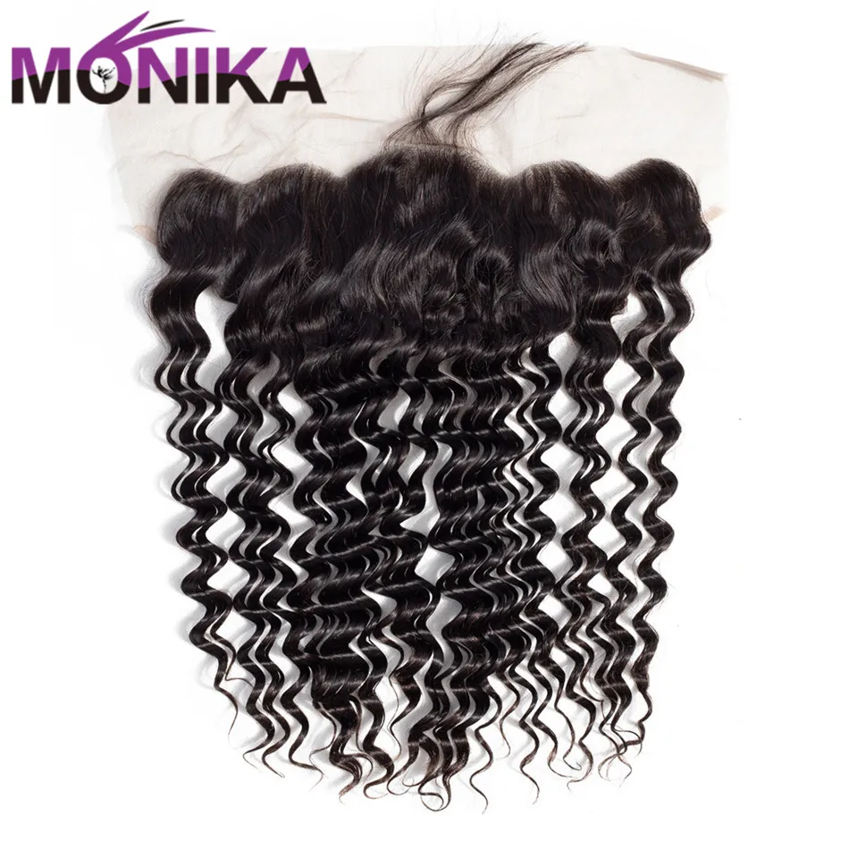 Monika Deep Wave Brazilian Hair Closure 13x4 Pre Plucked Lace Frontal Ear to Ear Deep Curly Frontal Closure With Baby Hair Monika Deep Wave Brazilian Hair Closure 13x4 Pre Plucked Lace Frontal Ear to Ear Deep Curly Frontal Closure With Baby Hair