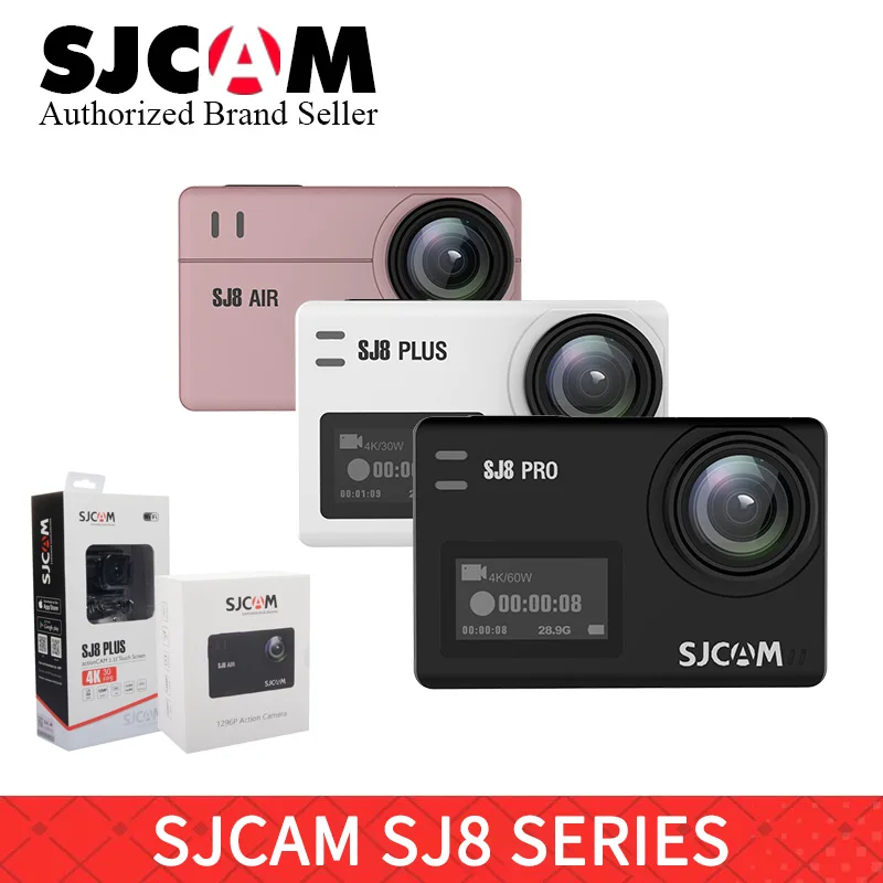 

SJCAM SJ8 Series SJ8 Air & SJ8 Plus & SJ8 Pro 1290P yi 4K Action Camera WIFI Remote Control Waterproof Sports DV helmet camara