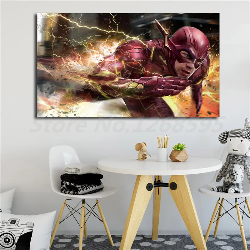 The Flash Superheros Wallpapers Wall Art Canvas Poster And Print Canvas