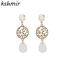 Производитель горячей каплеобразующая форма кошачий глаз длинный банкет Джокер MS сплав серьги-гвоздики серьги украшают Артикул