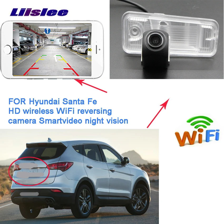 LiisLee для Hyundai Santa Fe 2013 ~ 2018 ix45 2015 HD Автомобильная Ночная камера парковочная