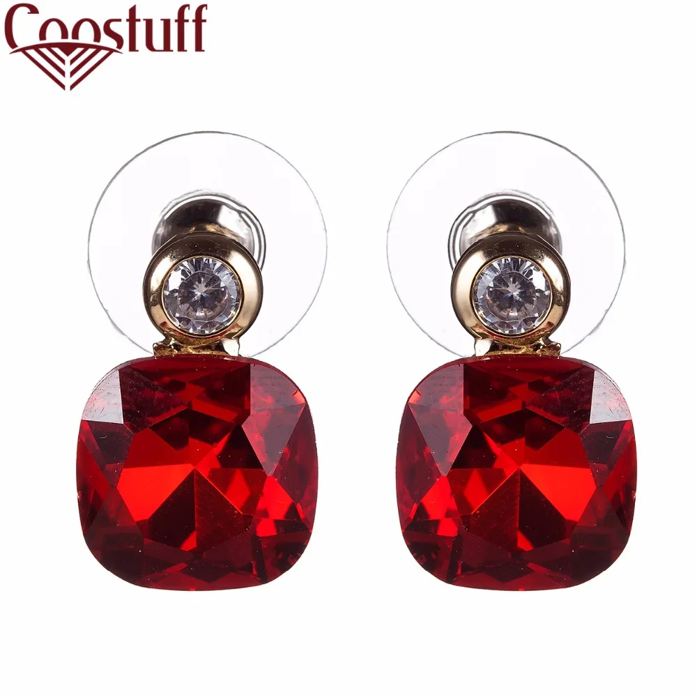 Серьги гвоздики женские с кристаллами золотистые|earrings for women|crystal earrings womenearrings |