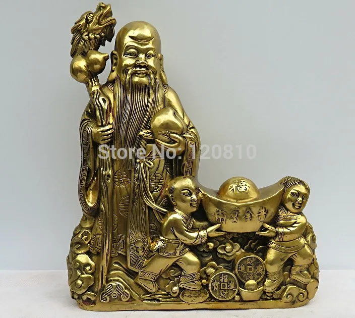 

Copper ornaments Huangjinwanliang birthday business gifts send Lucky Feng Shui Po bronze ornaments statue