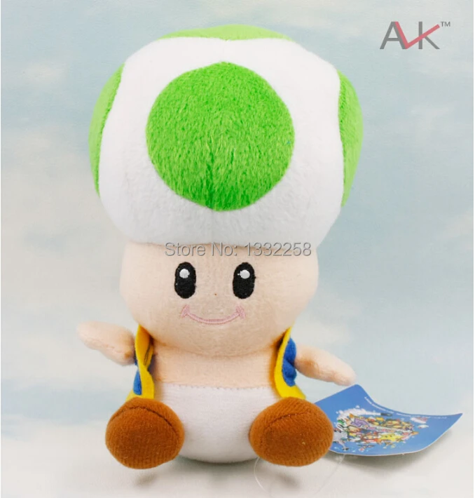 

Free Shipping Super Mario Anime Games 17cm Mushroom Men 4 Colour Plush Toy Plush Doll