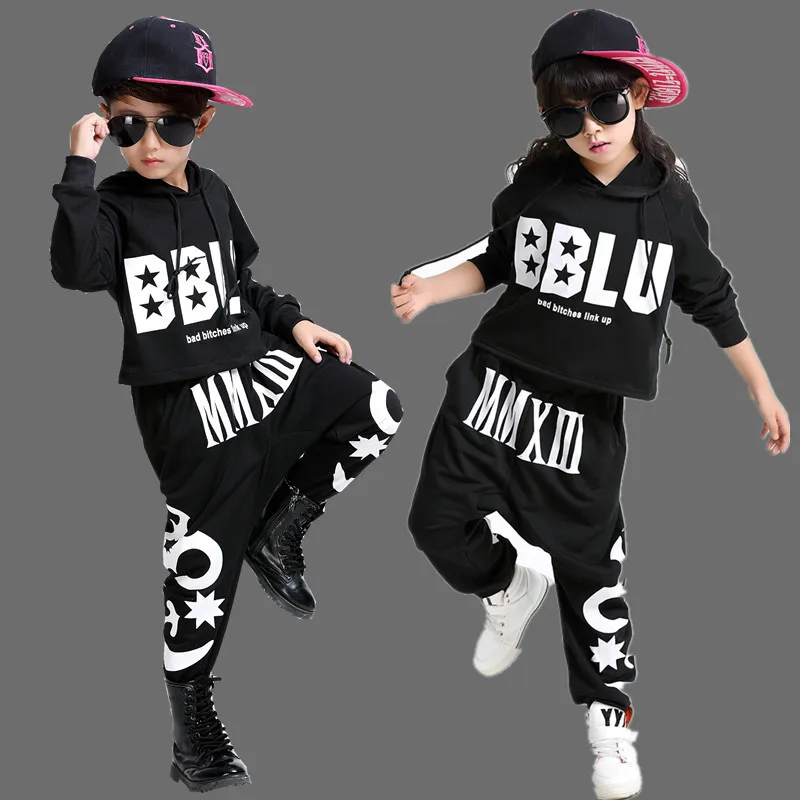 Fashion Children Jazz Dance Clothing Boys Girls Street Dance Hip Hop Costumes Kids Performance Clothes Sets