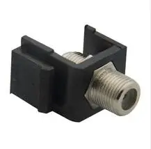 5 шт. в упаковке) позолоченная RG6 F головка tv Keystone Jack Insert - Цвет: Black color