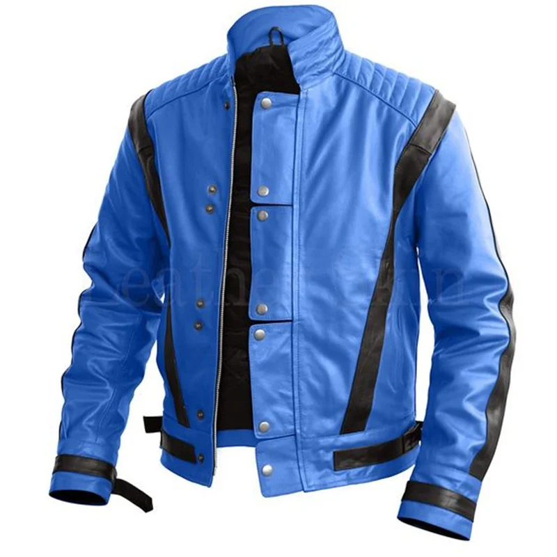 Chaqueta de cuero de Michael Jackson Thriller Bule, traje de Halloween  Retro de Inglaterra, moda rara, chaqueta de regalo para Chistmas|fashion  jacket|jacket fashionmichael jackson thriller - AliExpress