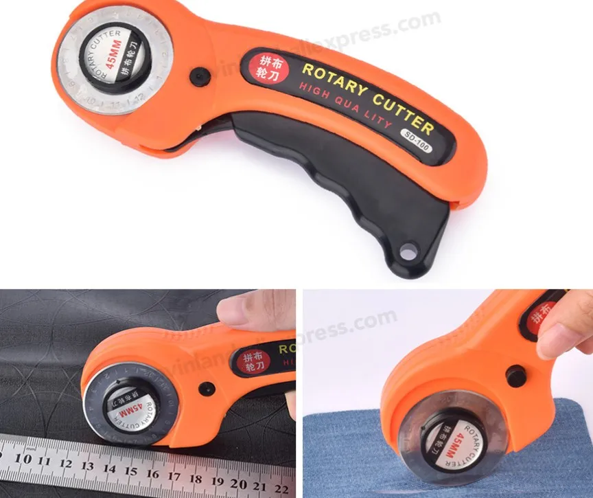 

45mm Rotary Cutter Premium Quilters Fabric Sewing Handcraft DIY Leather Tool Fabric Cutter Paper Leather Cutter