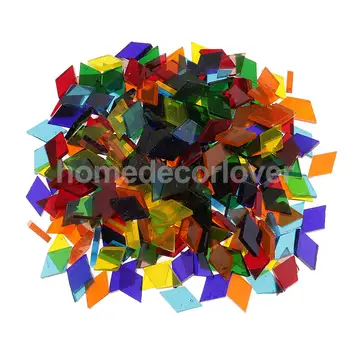 250 sztuk w różnych kolorach kawałki szkła bezbarwnego mozaika Making Tiles Tessera dla Puzzle Arts DIY akcesoria rzemieślnicze tanie i dobre opinie CN (pochodzenie) Płytki mozaiki Szkło Puzzle Mosaic Glass Mosaic Tiles DIY Crafts Accessories