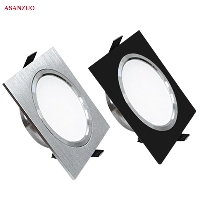 

Single Head LED Downlight Square Recessed lights 5W 10W LED Ceiling Lamp for Kitchen/Home/Office Indoor Lighting AC110V 220V