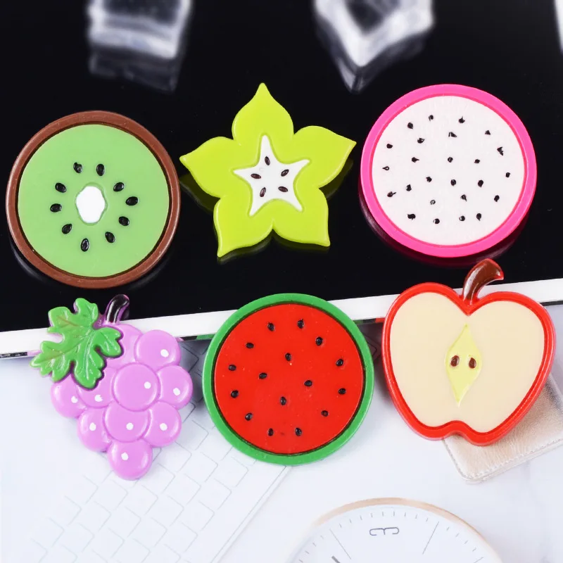 

10Pcs Big Size Flat Back Resin Cabochon Planar Fruit Slice Resin Cabochons Flatback Phone Case Decor Scrapbook DIY Accessories