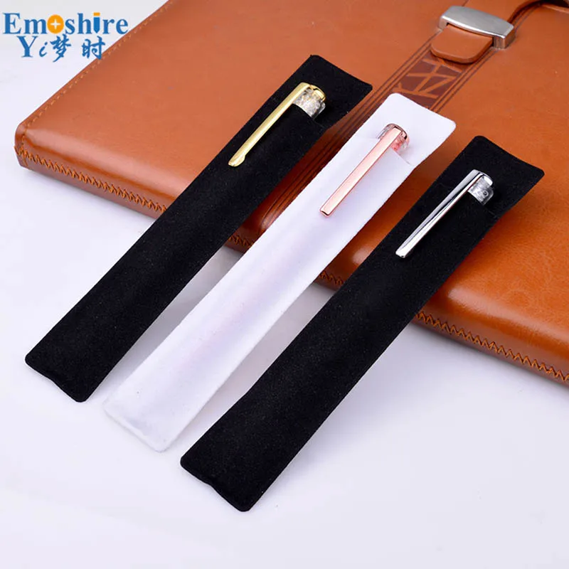 Emoshire Pen sets customized business pens packaging flannel gift box creative advertising gifts stationery velvet pencil case (3)