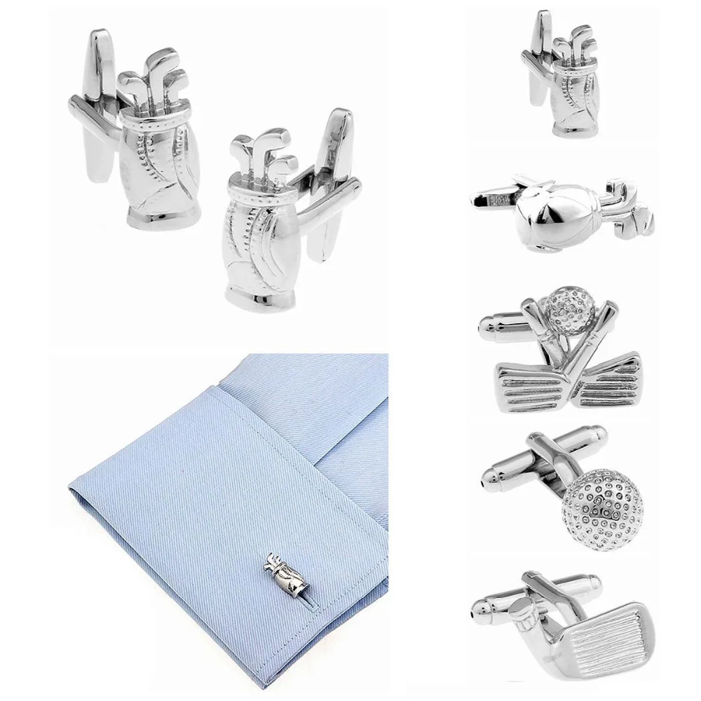 

Mens Wedding Cufflinks Novelty Fancy Golf & Clean Cloth