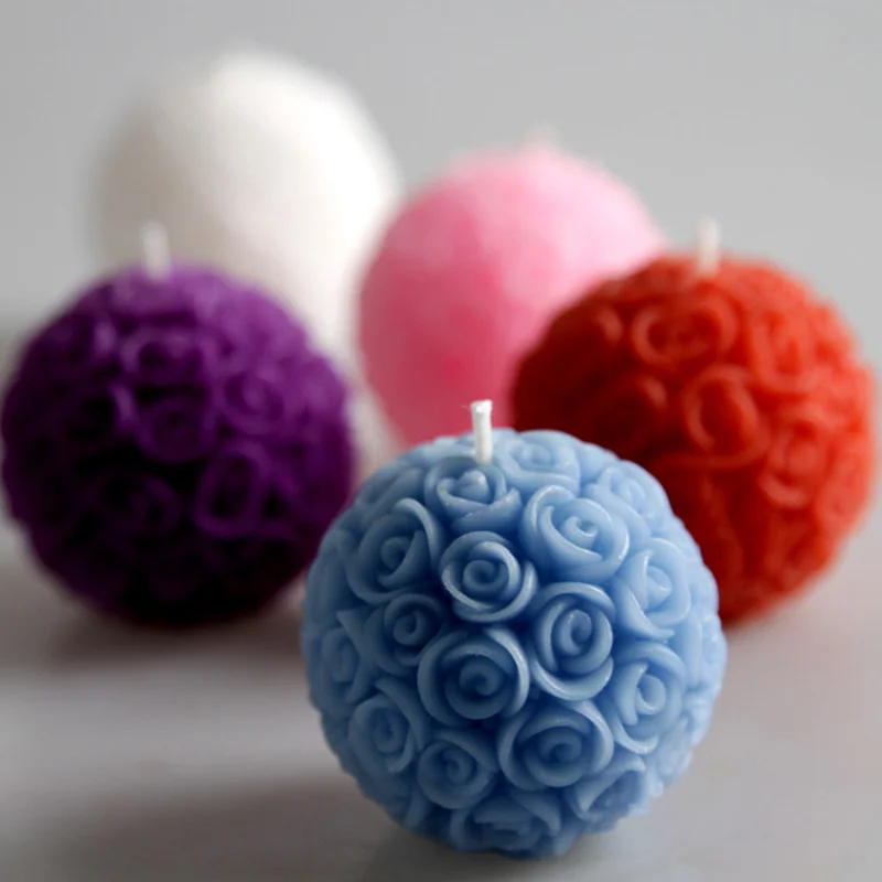 

Hot sale 4pcs High Quality Romantic Ideal Wedding Pink Rose Flower Ball Candle Wedding Favor Gifts,Free shipping.